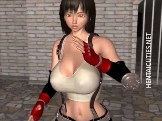 3D hentai slave in tentacles gives head